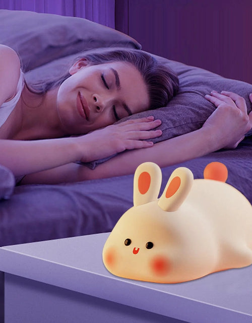 Load image into Gallery viewer, Table Lamp Reading Light Night Light for Kids Bunny Lamp Rechargeable Rabbit Lamp Kids Lights for Bedroom Led Portable Bunny Night Light for Girls Boys Nursery Children Room Decor Pink
