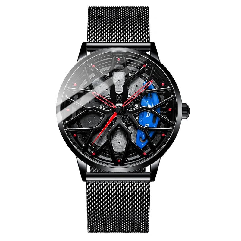 Original Wheel Rim Hub Watches Men Super Car Rim Hub Men Quartz Watch Stainless Steel Waterproof Wholesale Watches for Car AMG
