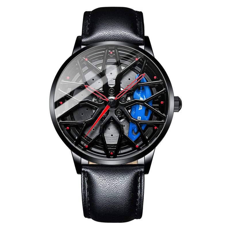 Original Wheel Rim Hub Watches Men Super Car Rim Hub Men Quartz Watch Stainless Steel Waterproof Wholesale Watches for Car AMG