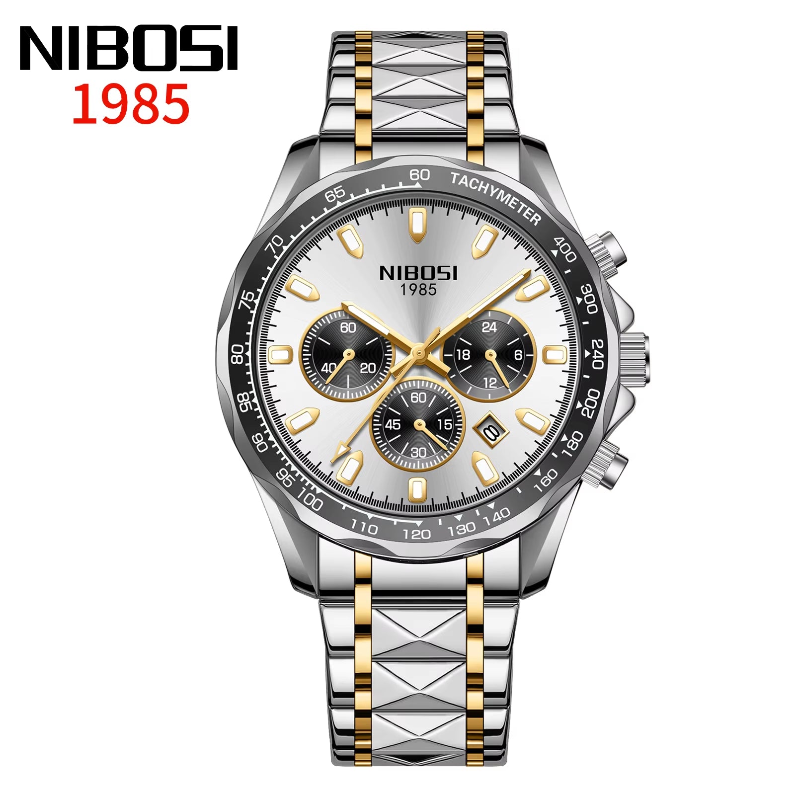 2024 New Luxury Mens Watches Top Brand  Sport Wristwatches Men Waterproof Stainless Steel Big Dial Quartz Watches for Men