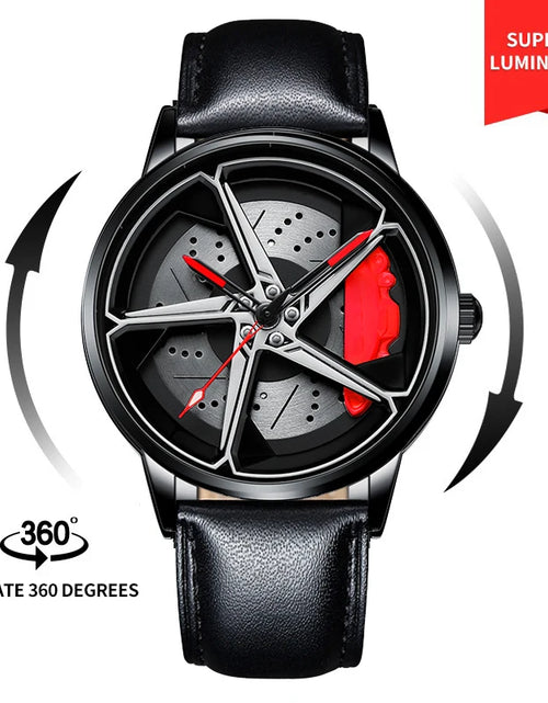 Load image into Gallery viewer, Original 3D Real Man Watches Waterproof Rotate Watches Rim Watch Spinning Men&#39;S Sports 360° Rotate Wheel Watches for Men Clocks
