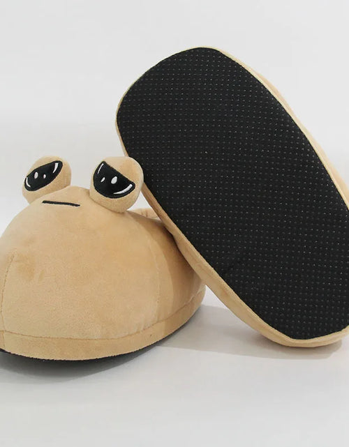 Load image into Gallery viewer, The Maw Pou Cotton Slipper Anime Plush Slippers Kawaii Cartoon Soft Stuffed Fluffy Thick Non-Slip Shoes Alien Pou Doll Home Indo
