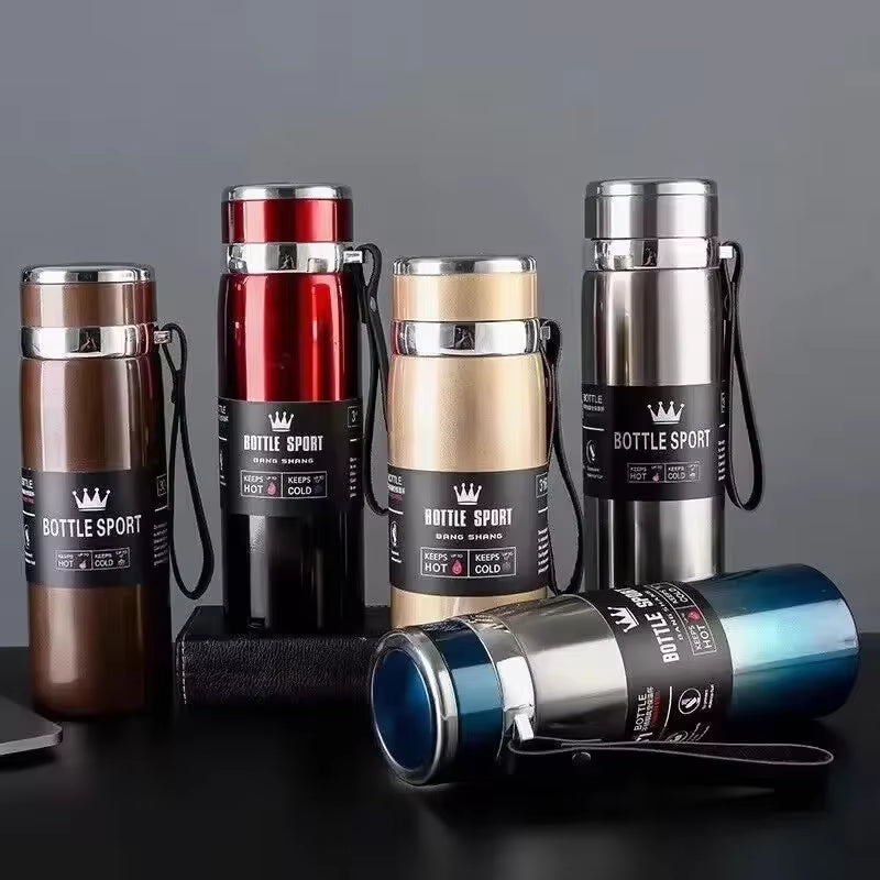 1L Thermal Thermos Water Bottle Cold and Hot Coffee Thermal Thermos Vacuum Flasks Bottle Stainless Steel Thermos Bottle Gifts