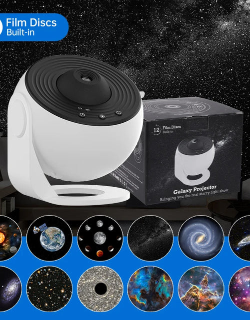 Load image into Gallery viewer, Night Light Galaxy Projector Starry Sky Projector 360 Rotate Planetarium Lamp for Kids Bedroom Valentines Day Gift Wedding Deco
