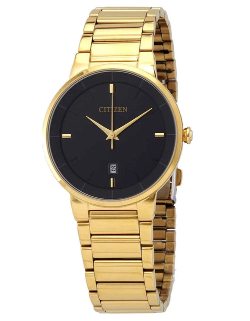 Load image into Gallery viewer, Quartz Black Dial Yellow Gold-Tone Men&#39;S Watch BI5012-53E
