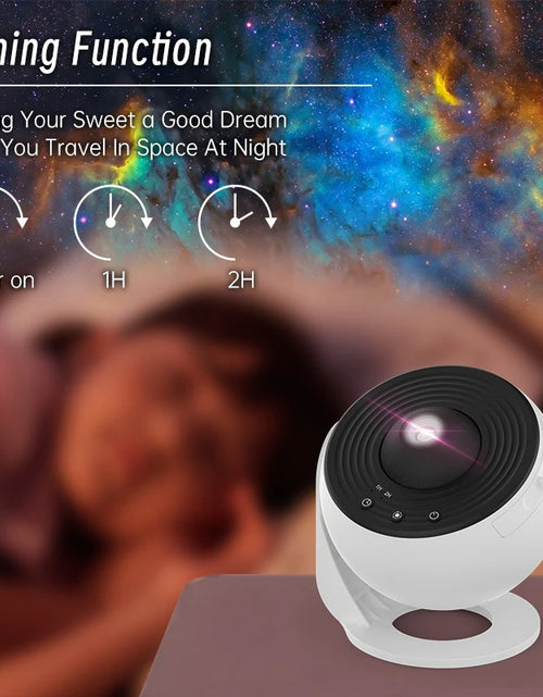 Load image into Gallery viewer, Night Light Galaxy Projector Starry Sky Projector 360 Rotate Planetarium Lamp for Kids Bedroom Valentines Day Gift Wedding Deco
