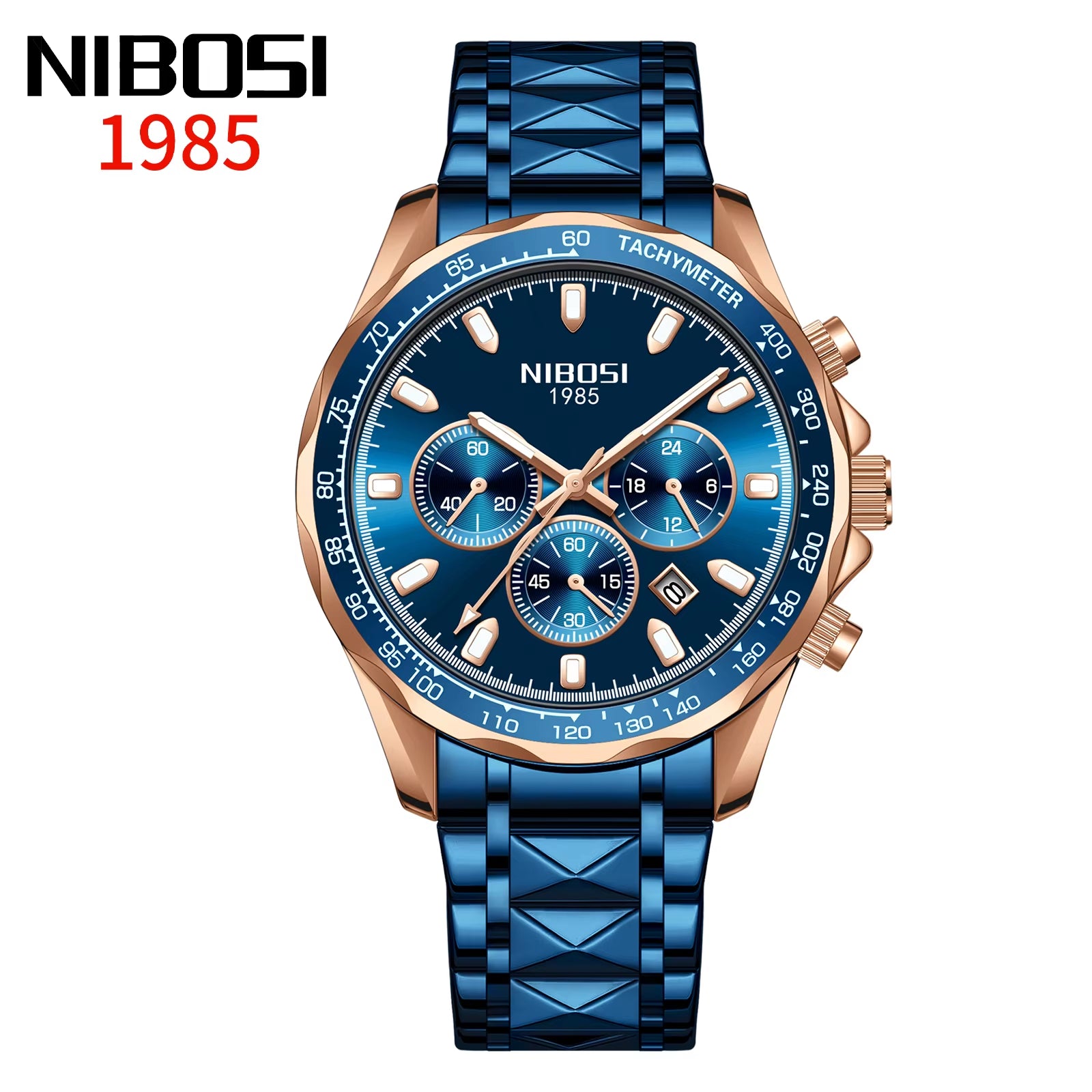 2024 New Luxury Mens Watches Top Brand  Sport Wristwatches Men Waterproof Stainless Steel Big Dial Quartz Watches for Men