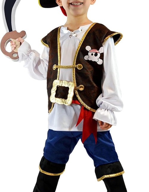 Load image into Gallery viewer, Boys Pirate Costume for Kids Deluxe Costume Set
