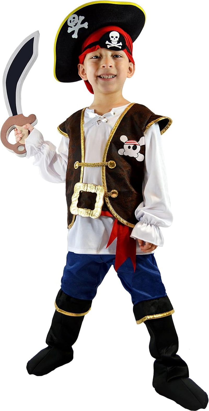 Boys Pirate Costume for Kids Deluxe Costume Set