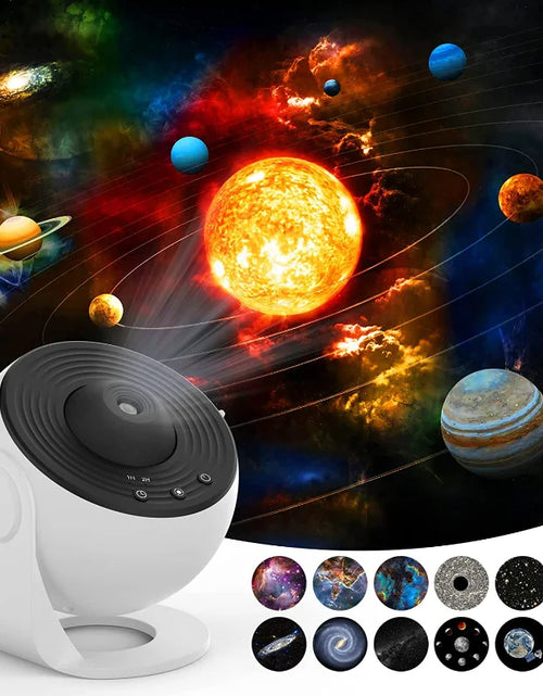 Load image into Gallery viewer, Night Light Galaxy Projector Starry Sky Projector 360 Rotate Planetarium Lamp for Kids Bedroom Valentines Day Gift Wedding Deco
