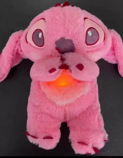 Load image into Gallery viewer, 2024 New Lilo&amp;Stitch Plush Doll Breath Child Peluche Kawaii Soothes Toy Anime Baby Music Light Sleep Toys Pink Stitch Kid Gifts
