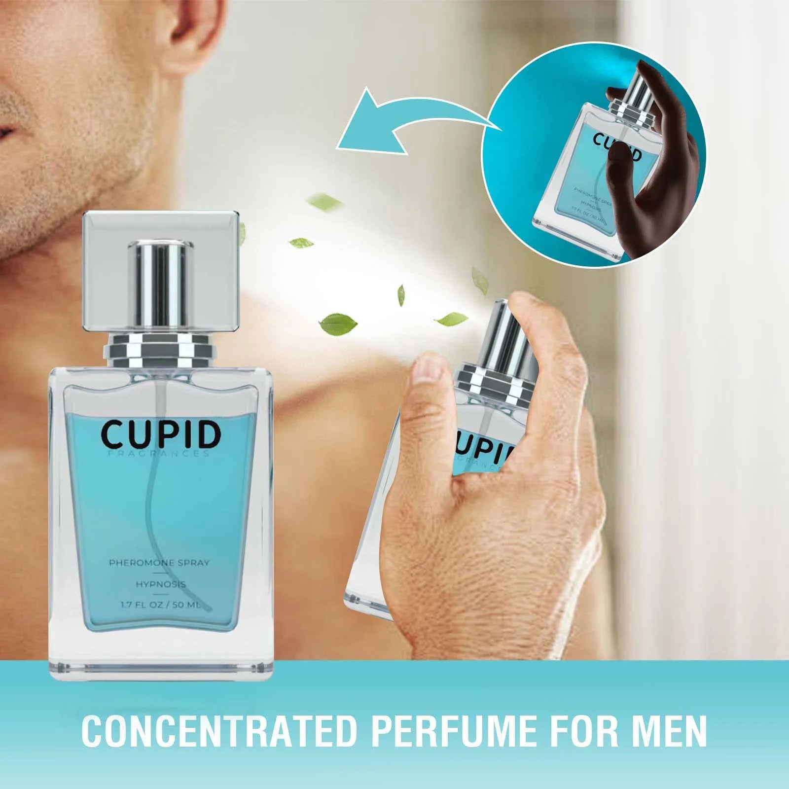 50Ml Cupid Charm Toilette for Men (Pheromone-Infused) - Cupid Hypnosis Cologne Fragrances for Men