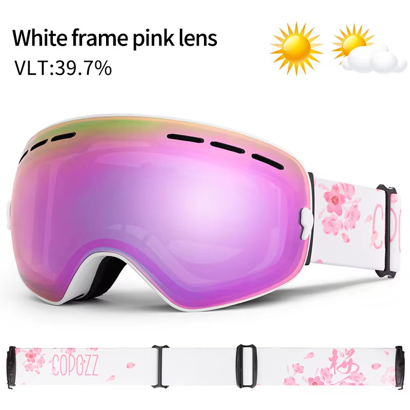 Brand Ski Goggles Double Layers UV400 Anti-Fog Big Ski Glasses Skiing Mask Snowboard Men Women Snow Goggles GOG-201 Pro