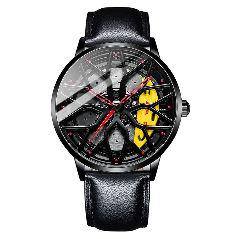 Original Wheel Rim Hub Watches Men Super Car Rim Hub Men Quartz Watch Stainless Steel Waterproof Wholesale Watches for Car AMG