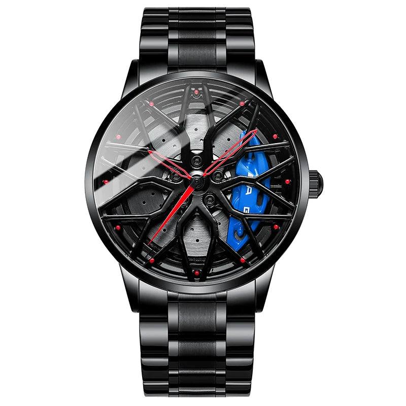Original Wheel Rim Hub Watches Men Super Car Rim Hub Men Quartz Watch Stainless Steel Waterproof Wholesale Watches for Car AMG