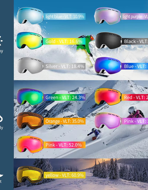 Load image into Gallery viewer, Brand Ski Goggles Double Layers UV400 Anti-Fog Big Ski Glasses Skiing Mask Snowboard Men Women Snow Goggles GOG-201 Pro
