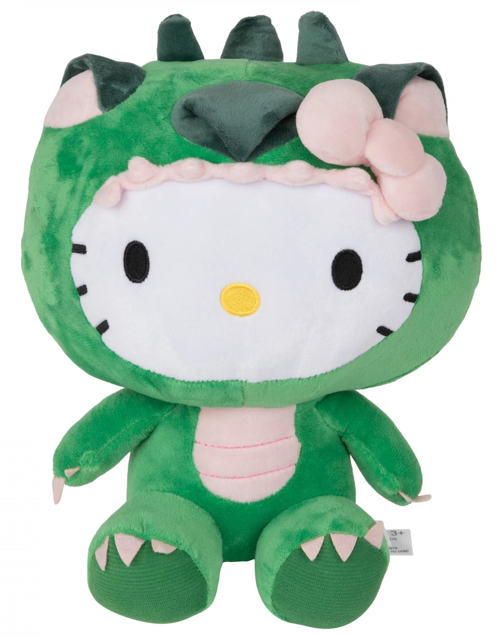 862915 12 In.  Dinosaur Plush Figurine, Green