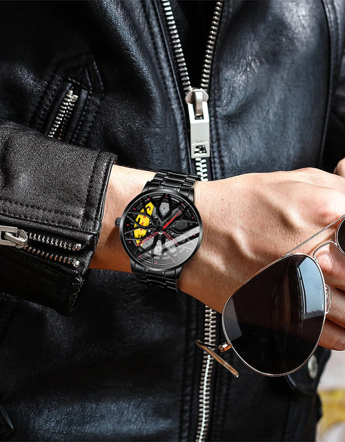 Load image into Gallery viewer, Original Wheel Rim Hub Watches Men Super Car Rim Hub Men Quartz Watch Stainless Steel Waterproof Wholesale Watches for Car AMG
