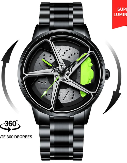 Load image into Gallery viewer, Original 3D Real Man Watches Waterproof Rotate Watches Rim Watch Spinning Men&#39;S Sports 360° Rotate Wheel Watches for Men Clocks
