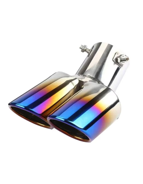 Load image into Gallery viewer, Tailpipe Tailpipe General Exhaust Stainless Steel Exhaust Hood Exhaust Cylinder Double Muffler Modified Auto Accessories
