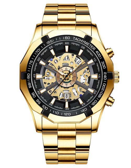 Load image into Gallery viewer, Luxury Hollow Non-Mechanical Business Quartz Men Watches 30M Waterproof Trendy Hollow Design Classics Men Watches S033
