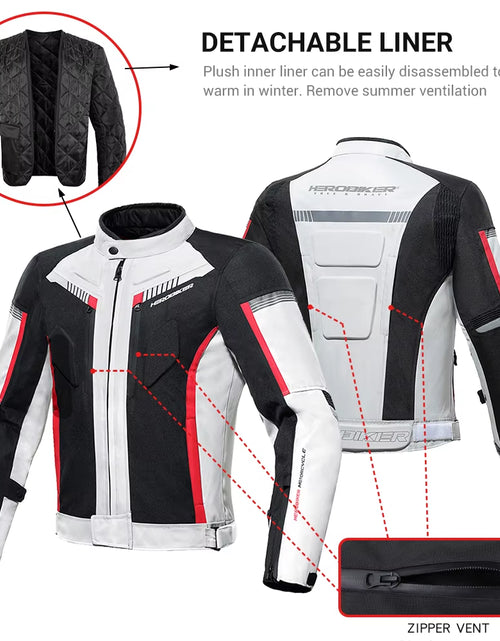 Load image into Gallery viewer, Waterproof Motorcycle Jacket Man Racing Jacket Wearable Motorcycle Pants Moto Clothing with EVA Protection
