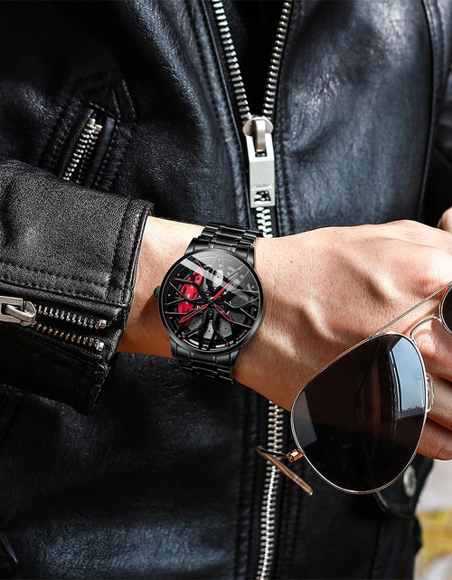Load image into Gallery viewer, Original Wheel Rim Hub Watches Men Super Car Rim Hub Men Quartz Watch Stainless Steel Waterproof Wholesale Watches for Car AMG

