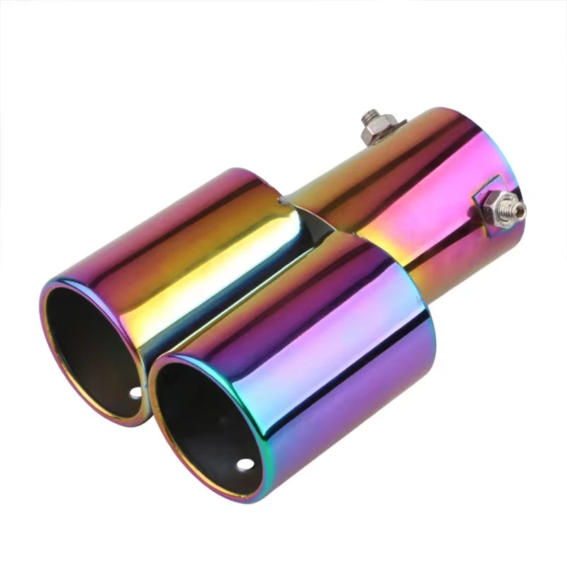 Tailpipe Tailpipe General Exhaust Stainless Steel Exhaust Hood Exhaust Cylinder Double Muffler Modified Auto Accessories