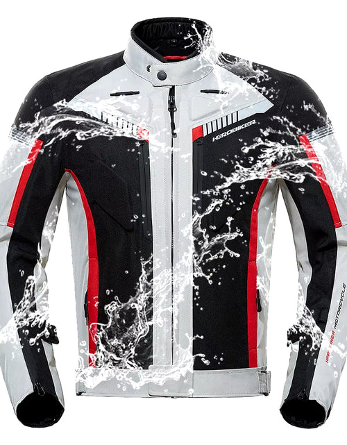 Load image into Gallery viewer, Waterproof Motorcycle Jacket Man Racing Jacket Wearable Motorcycle Pants Moto Clothing with EVA Protection
