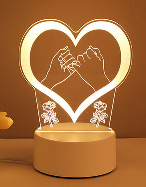 Load image into Gallery viewer, 3D Lamp Acrylic USB LED Night Lights Neon Sign Lamp Xmas Home Decorations for Room Decor Valentines Day Gifts
