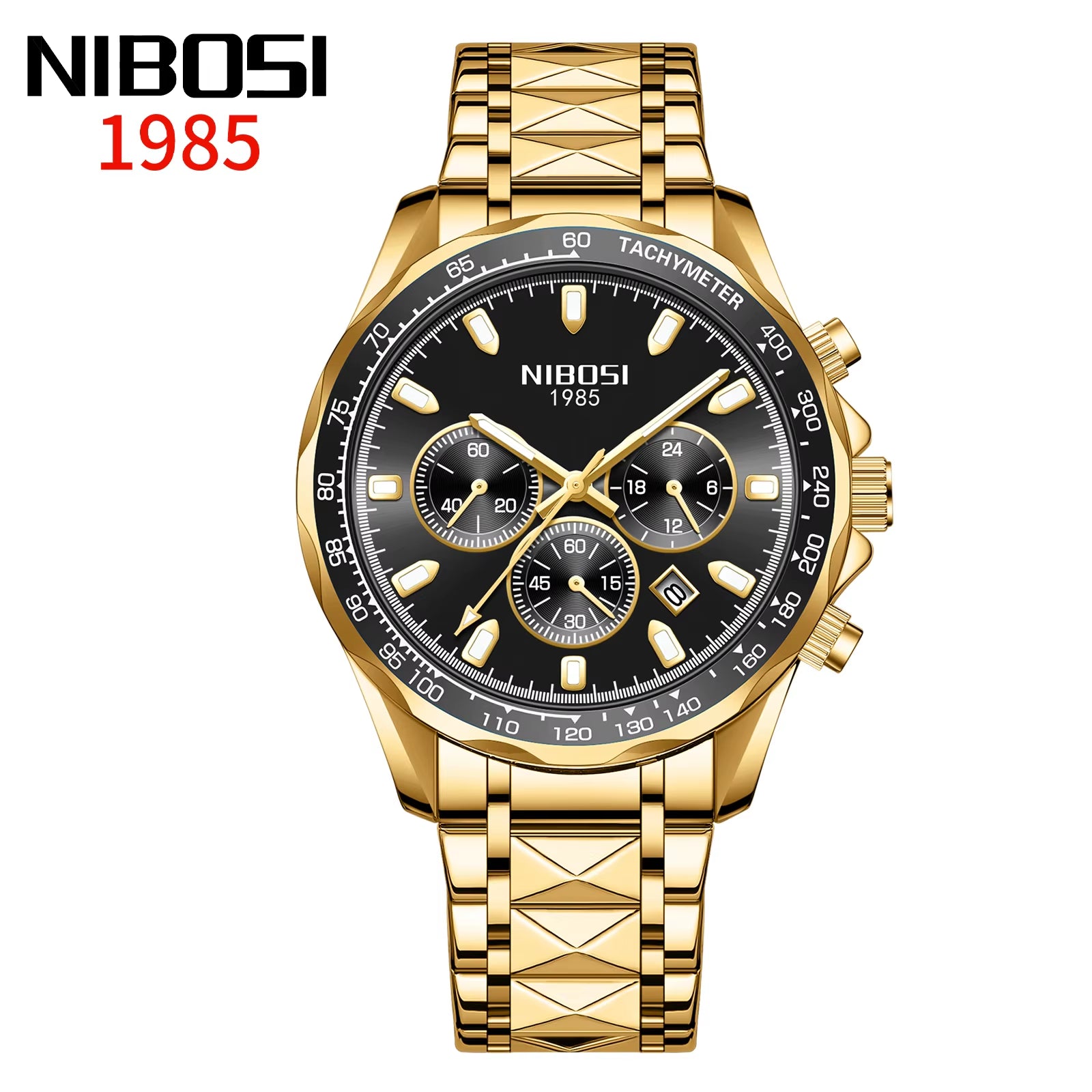 2024 New Luxury Mens Watches Top Brand  Sport Wristwatches Men Waterproof Stainless Steel Big Dial Quartz Watches for Men