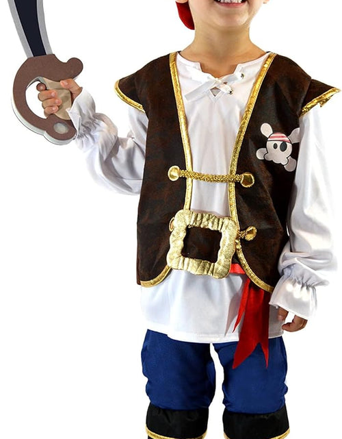 Load image into Gallery viewer, Boys Pirate Costume for Kids Deluxe Costume Set
