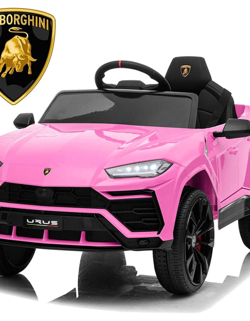 Load image into Gallery viewer, Ride on Toys for Kids, 12V Lamborghini Urus Power Ride on Truck Cars with Remote Control, Horn, Radio, USB Port, AUX, Spring Suspension, Opening Door, LED Light - Blue, CL61
