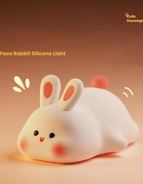 Load image into Gallery viewer, Table Lamp Reading Light Night Light for Kids Bunny Lamp Rechargeable Rabbit Lamp Kids Lights for Bedroom Led Portable Bunny Night Light for Girls Boys Nursery Children Room Decor Pink
