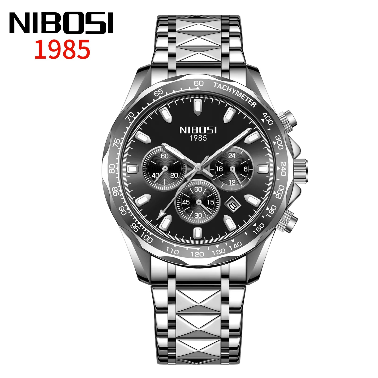 2024 New Luxury Mens Watches Top Brand  Sport Wristwatches Men Waterproof Stainless Steel Big Dial Quartz Watches for Men