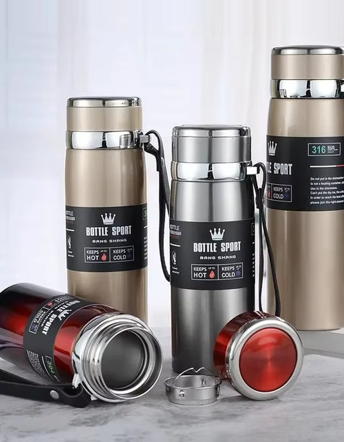 Load image into Gallery viewer, 1L Thermal Thermos Water Bottle Cold and Hot Coffee Thermal Thermos Vacuum Flasks Bottle Stainless Steel Thermos Bottle Gifts
