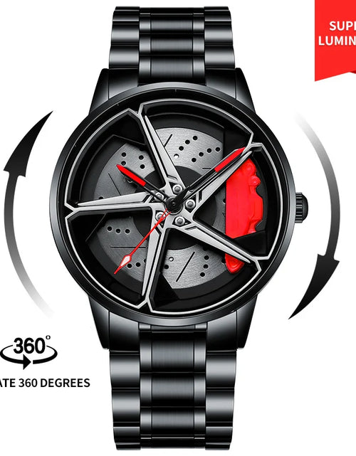 Load image into Gallery viewer, Original 3D Real Man Watches Waterproof Rotate Watches Rim Watch Spinning Men&#39;S Sports 360° Rotate Wheel Watches for Men Clocks
