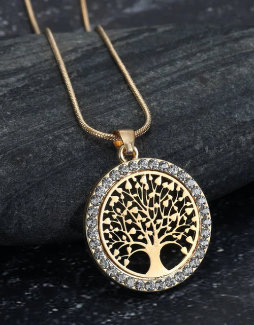 Load image into Gallery viewer, Asgard Crafted Celtic Tree of Life Ladies Pendant with Cubic Zirconia
