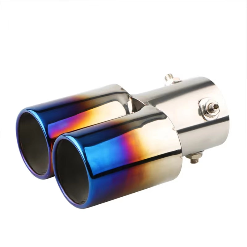 Tailpipe Tailpipe General Exhaust Stainless Steel Exhaust Hood Exhaust Cylinder Double Muffler Modified Auto Accessories