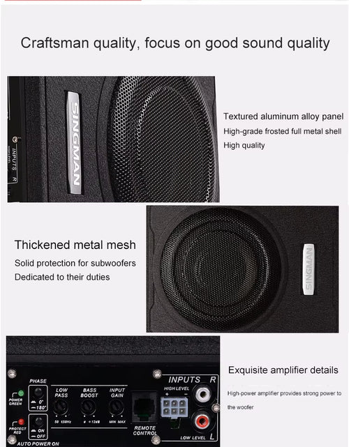 Load image into Gallery viewer, Car Small Volume Bass Speaker under Seat Slim Subwoofer Strong Power
