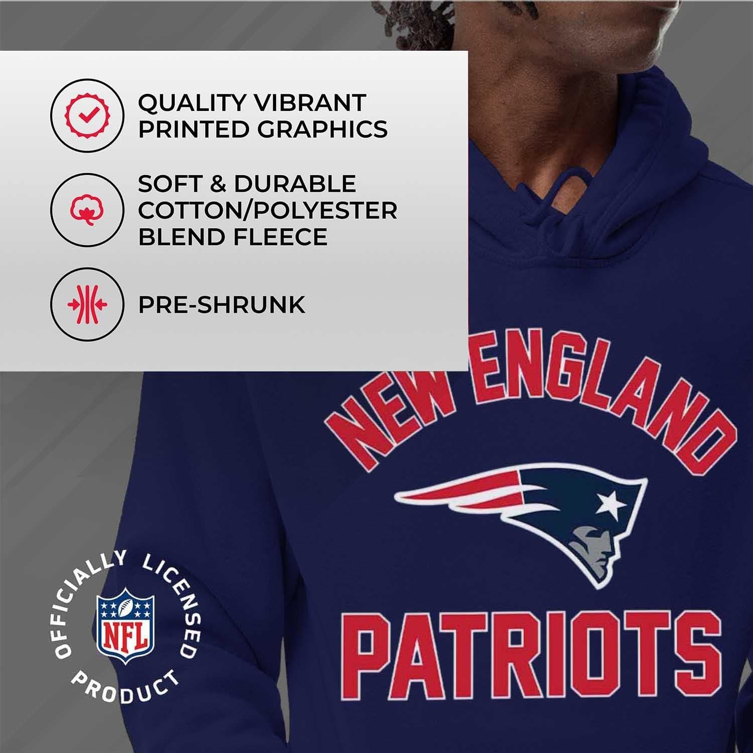 NFL Gameday Adult Hooded Sweatshirt, Pro Football Fleece Hoodie Pullover Sweatshirt