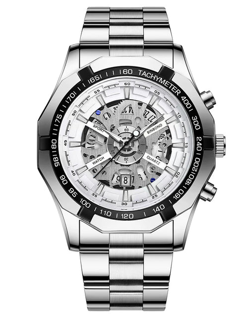 Load image into Gallery viewer, Luxury Hollow Non-Mechanical Business Quartz Men Watches 30M Waterproof Trendy Hollow Design Classics Men Watches S033
