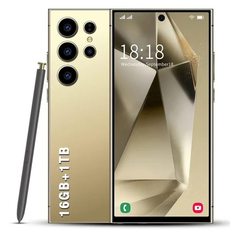 S24 MAX High-End Smartphone Global 4G Edition,7000Mah Ultra Long Battery Life,50Mp Auto Focus 50+108Mp,7.3-Inch HD Screen Android Phone,Built-In Stylus