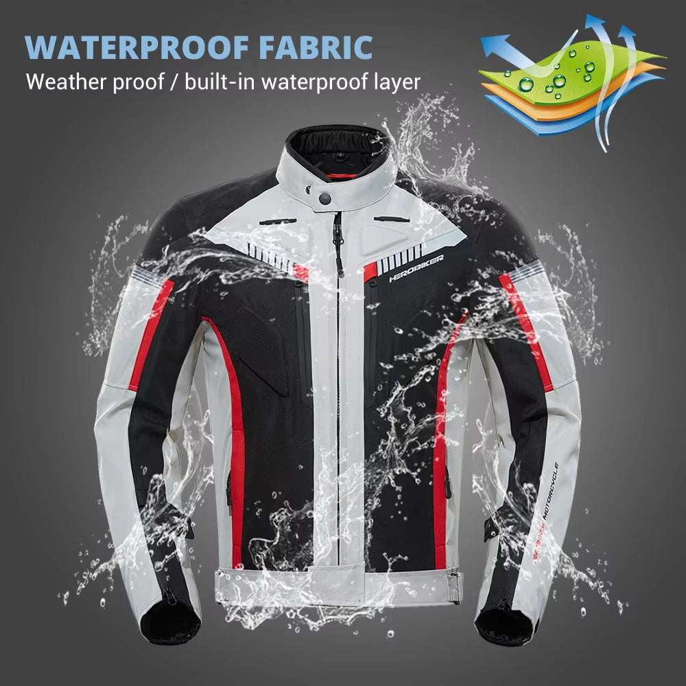 Waterproof Motorcycle Jacket Man Racing Jacket Wearable Motorcycle Pants Moto Clothing with EVA Protection