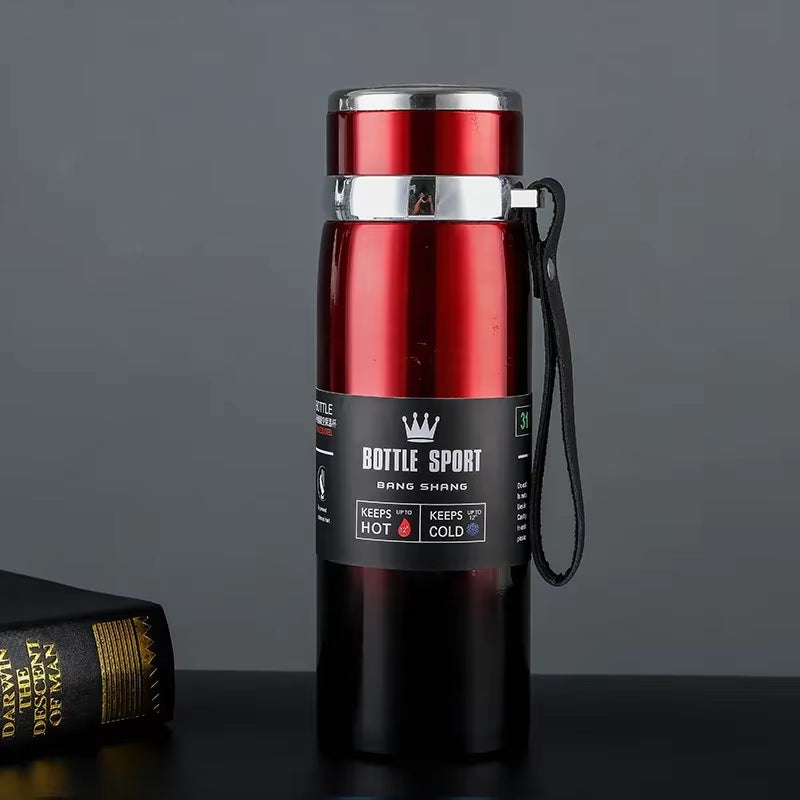 1L Thermal Thermos Water Bottle Cold and Hot Coffee Thermal Thermos Vacuum Flasks Bottle Stainless Steel Thermos Bottle Gifts