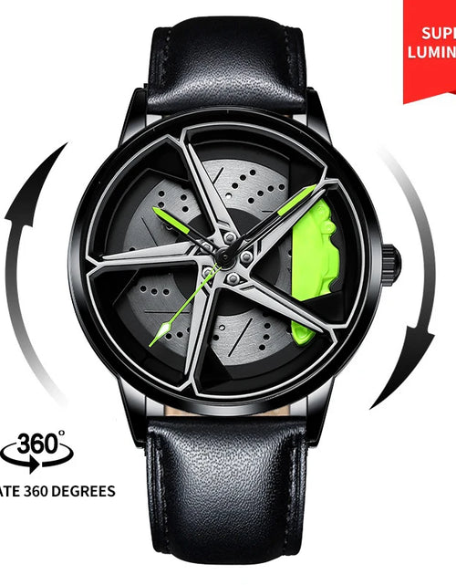 Load image into Gallery viewer, Original 3D Real Man Watches Waterproof Rotate Watches Rim Watch Spinning Men&#39;S Sports 360° Rotate Wheel Watches for Men Clocks
