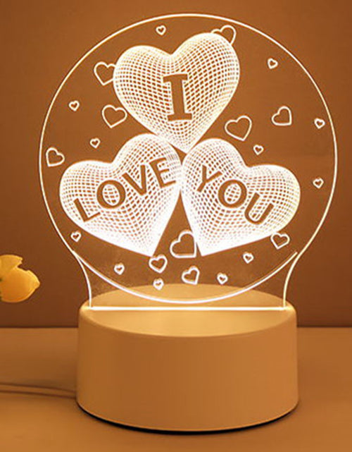 Load image into Gallery viewer, 3D Lamp Acrylic USB LED Night Lights Neon Sign Lamp Xmas Home Decorations for Room Decor Valentines Day Gifts
