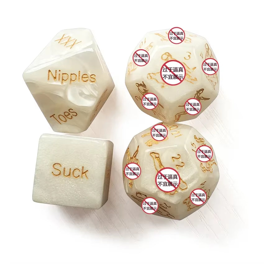 4 Pcs Sex Dice Adult Game Couples Sex Dice Dados Sexuales Cubes for Adults Sex Cubes Dobbelstenen Cubes for Sexy Games Dice Set