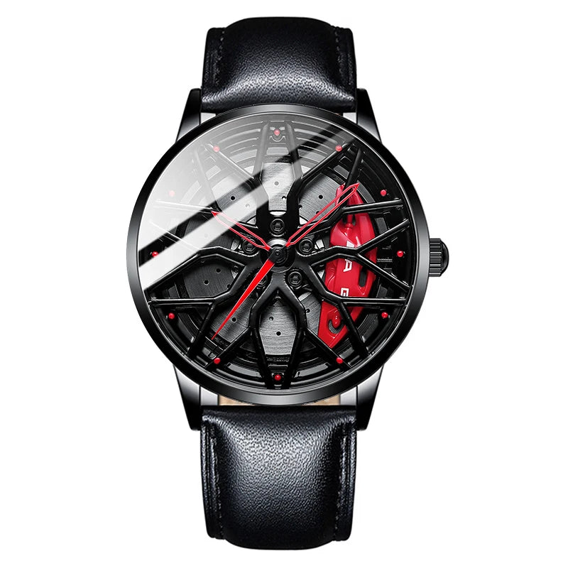 Original Wheel Rim Hub Watches Men Super Car Rim Hub Men Quartz Watch Stainless Steel Waterproof Wholesale Watches for Car AMG