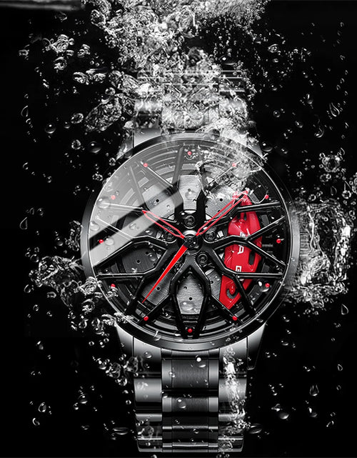 Load image into Gallery viewer, Original Wheel Rim Hub Watches Men Super Car Rim Hub Men Quartz Watch Stainless Steel Waterproof Wholesale Watches for Car AMG
